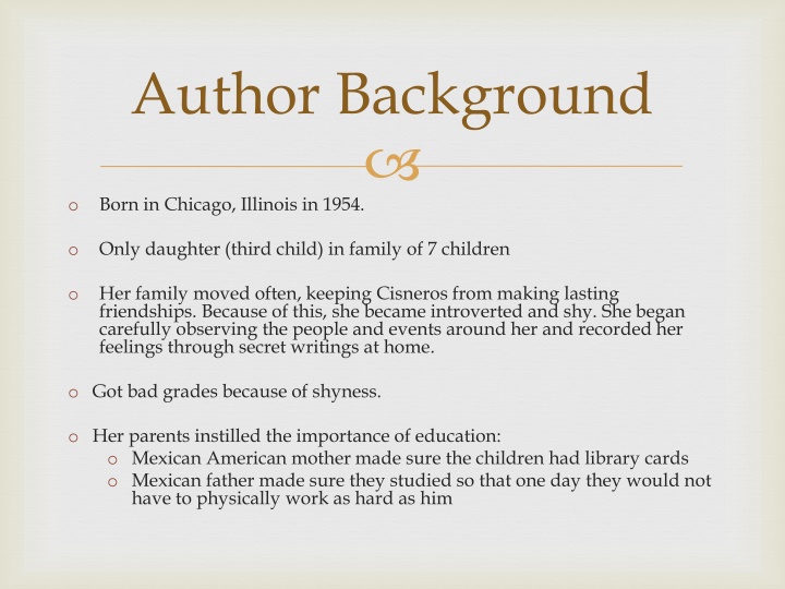 author background