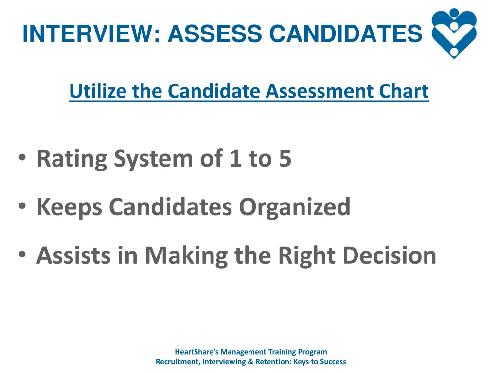 interview assess candidates