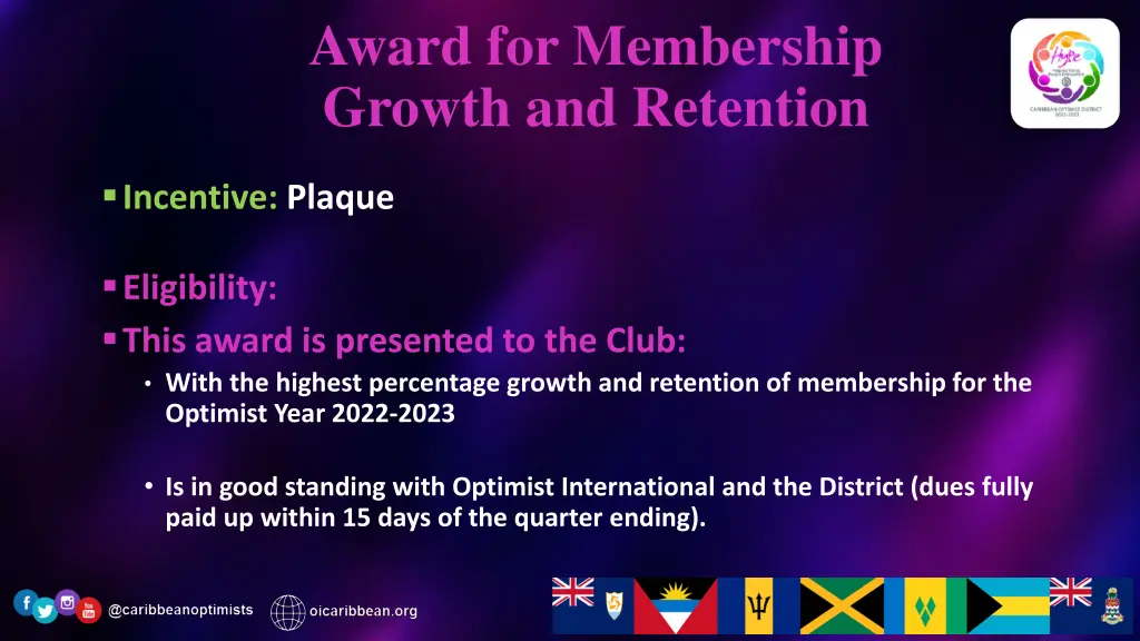 award for membership growth and retention