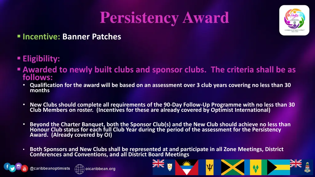 persistency award