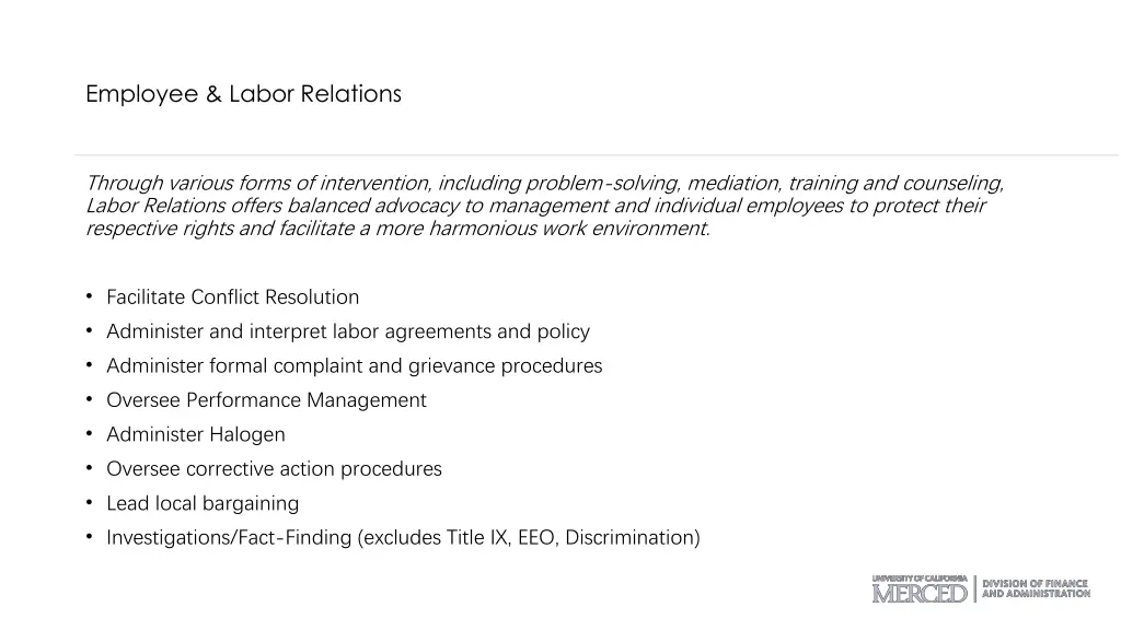 employee labor relations