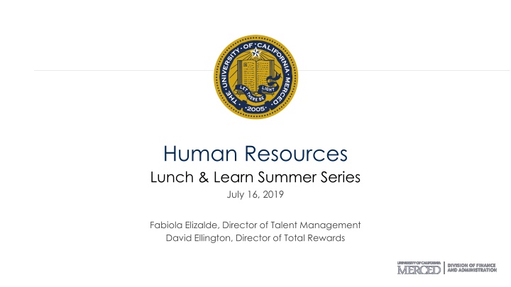 human resources lunch learn summer series july