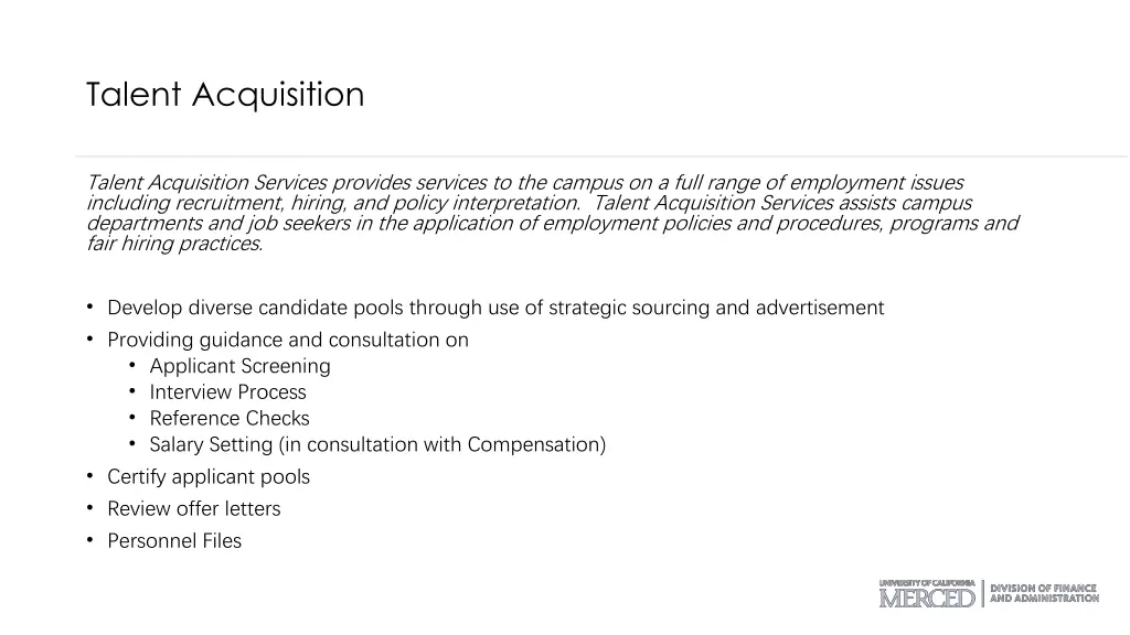 talent acquisition