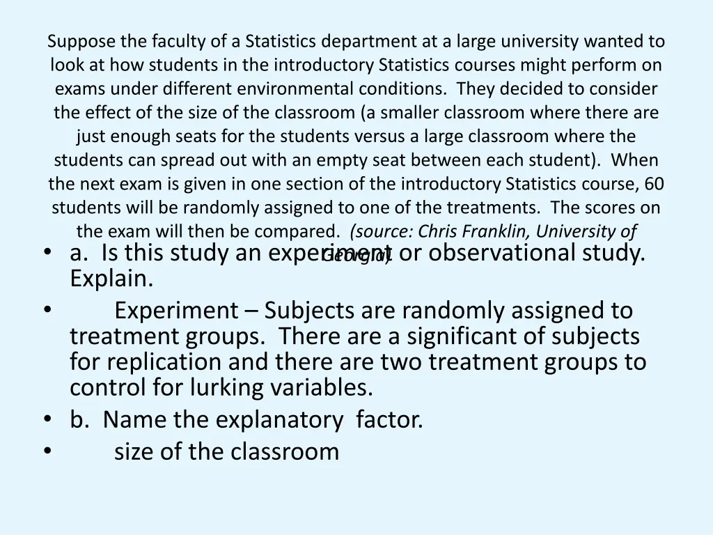 suppose the faculty of a statistics department