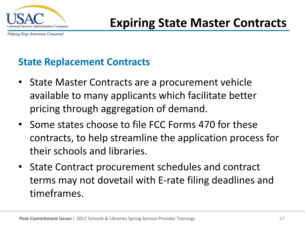 expiring state master contracts