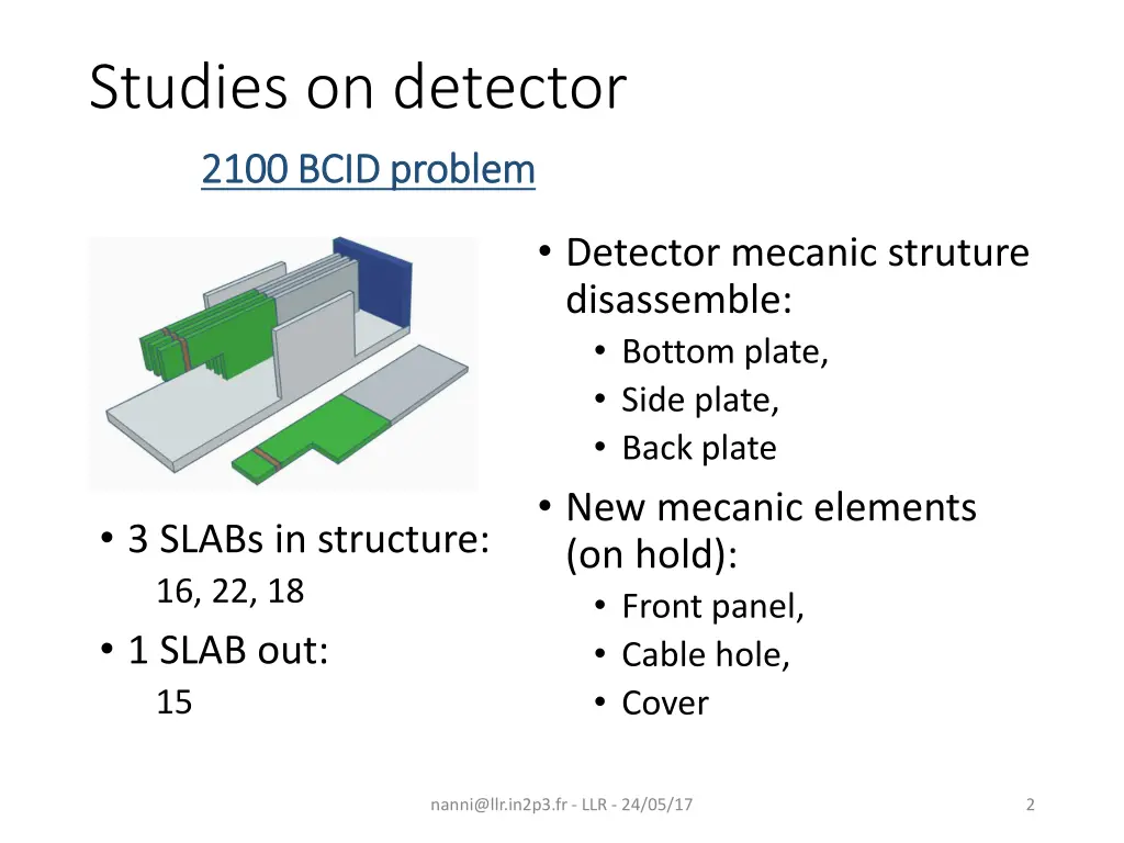 studies on detector