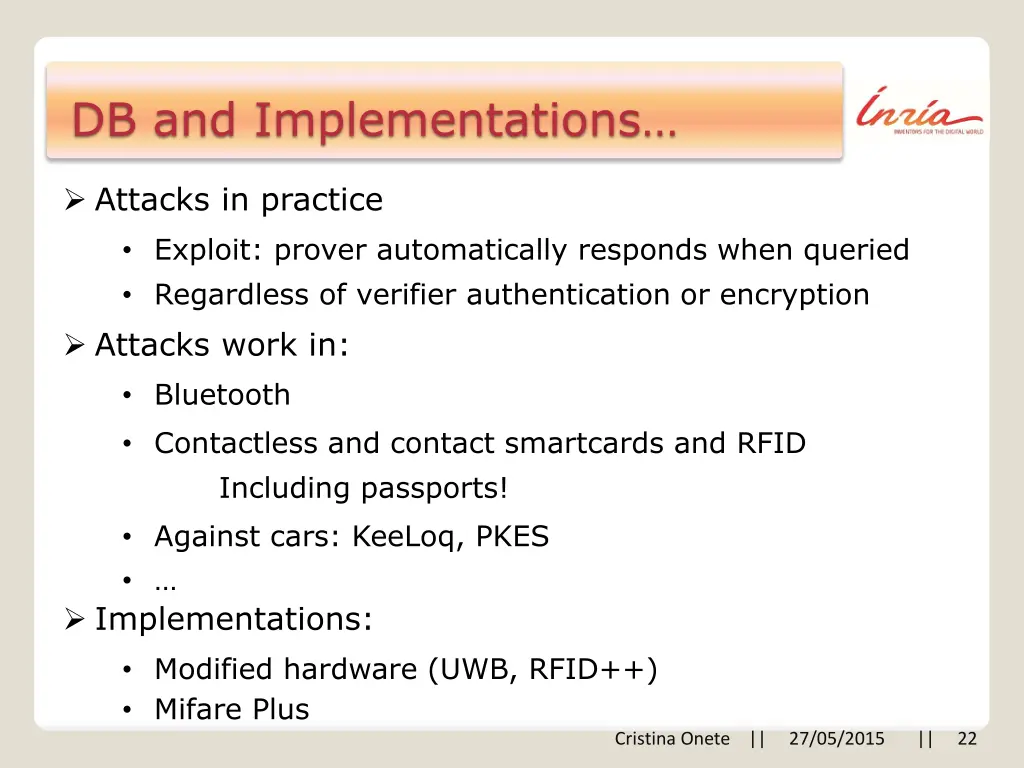 db and implementations