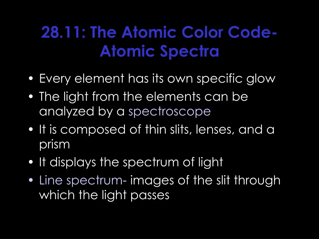 28 11 the atomic color code atomic spectra