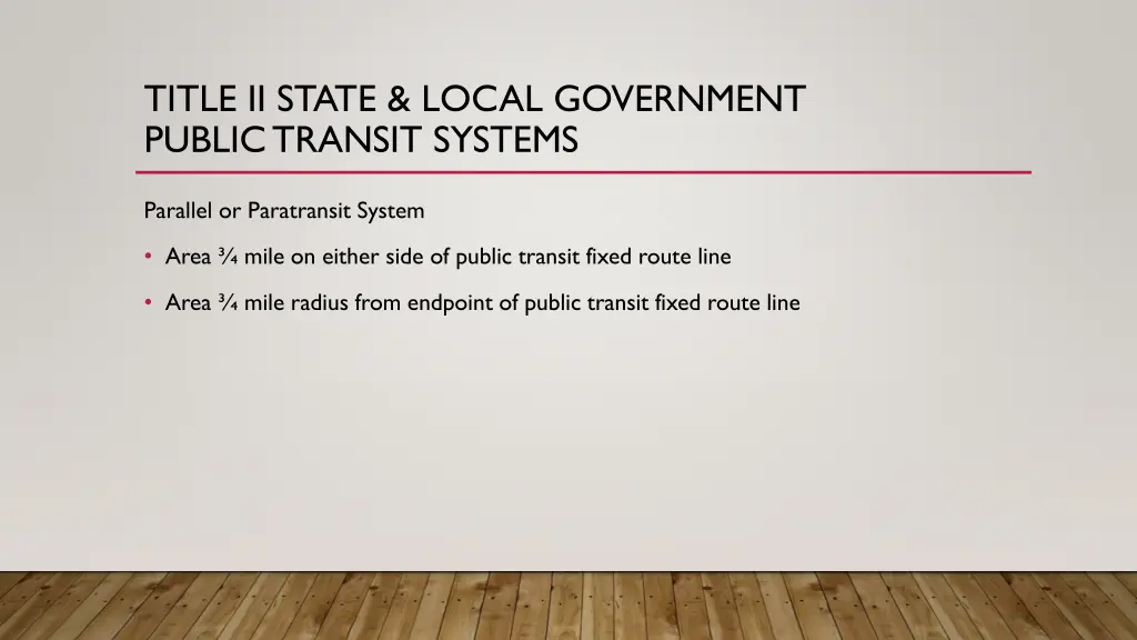 title ii state local government public transit