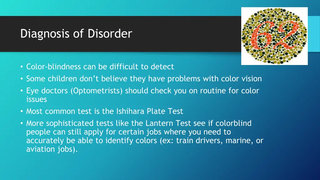 diagnosis of disorder