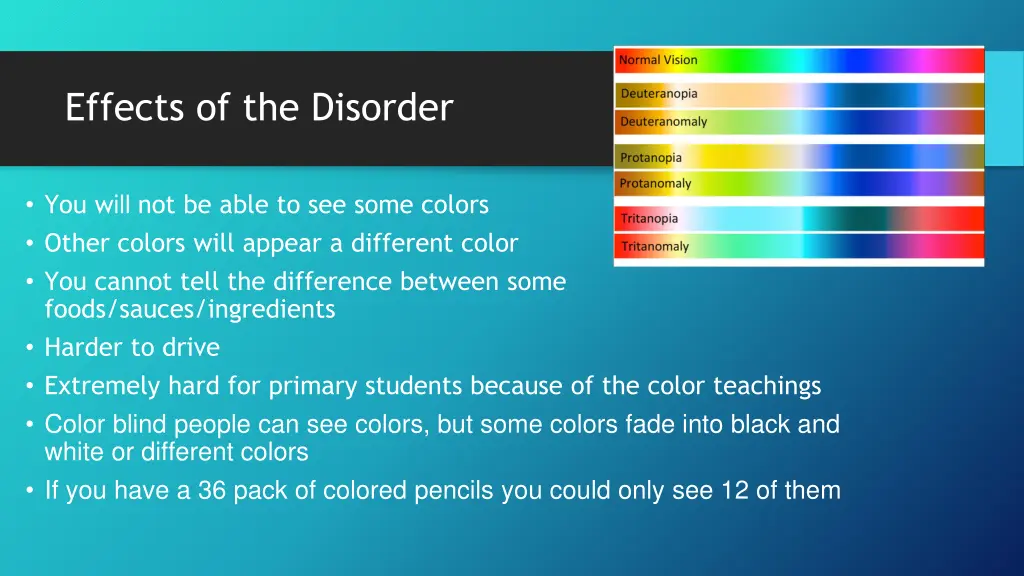 effects of the disorder