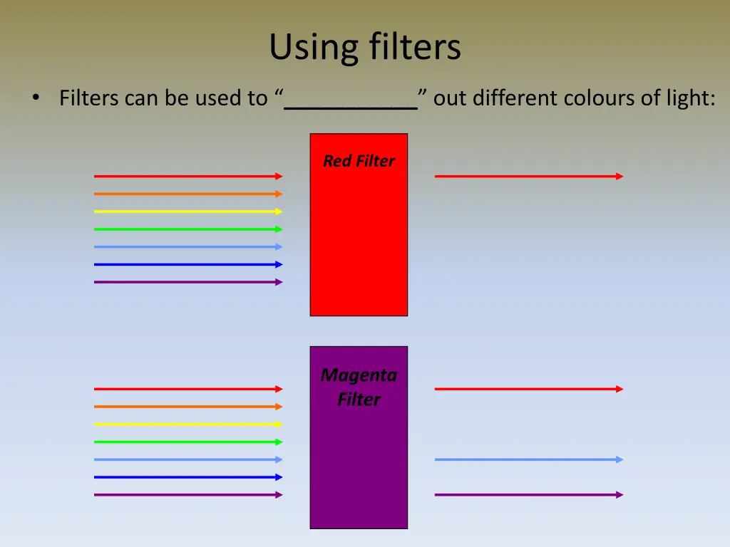 using filters