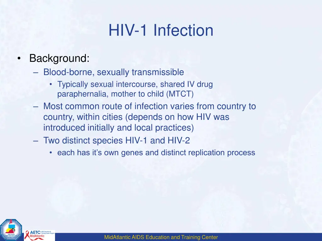 hiv 1 infection 1