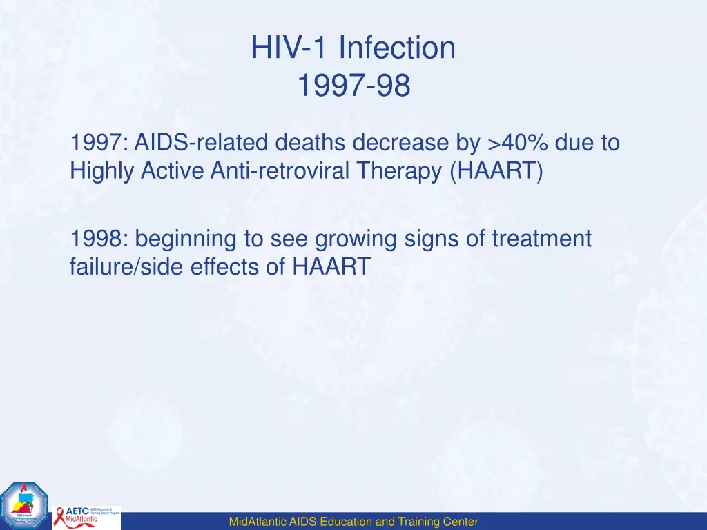 hiv 1 infection 1997 98