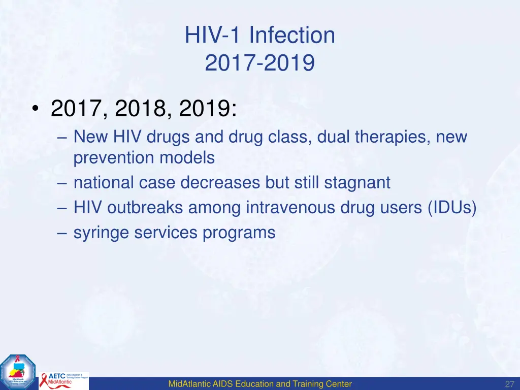 hiv 1 infection 2017 2019