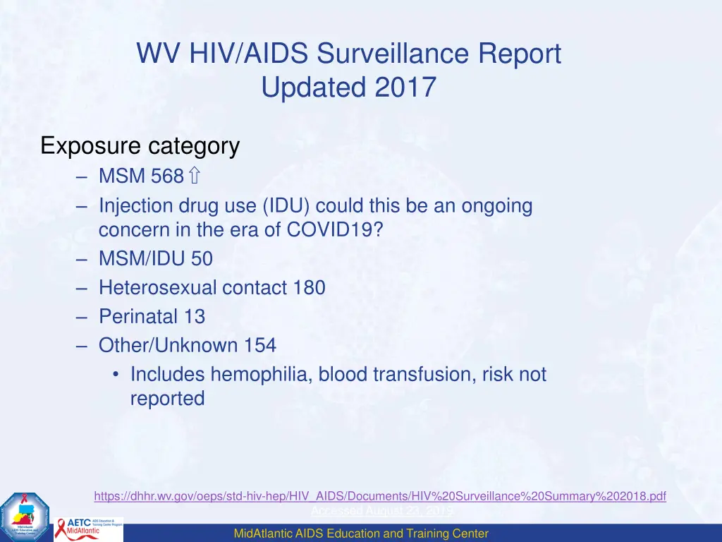 wv hiv aids surveillance report updated 2017