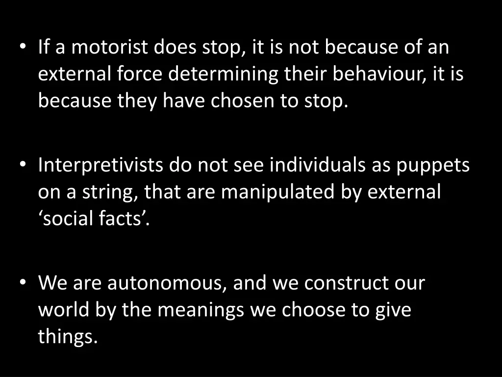 if a motorist does stop it is not because