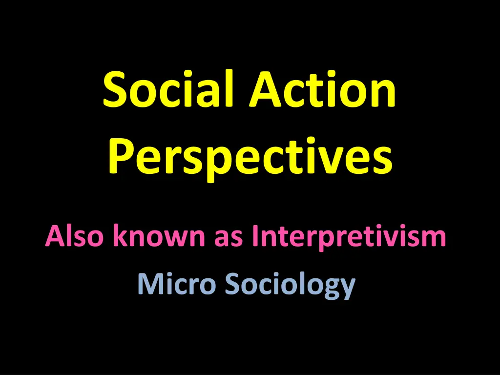 social action perspectives