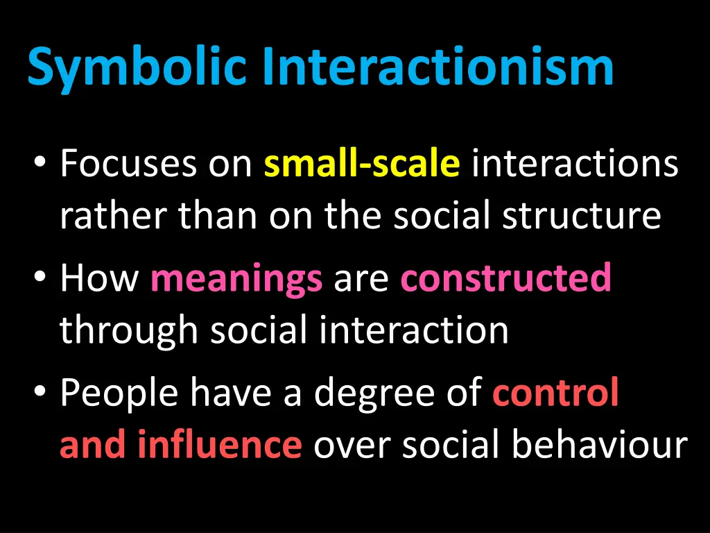 symbolic interactionism