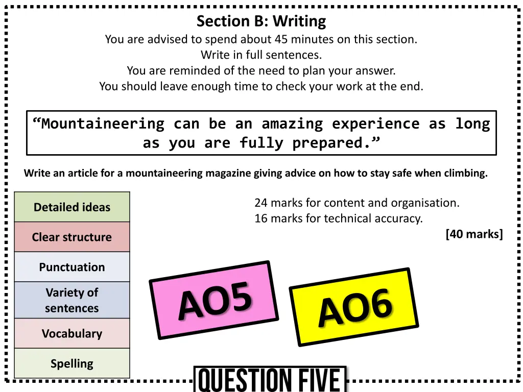 section b writing 3