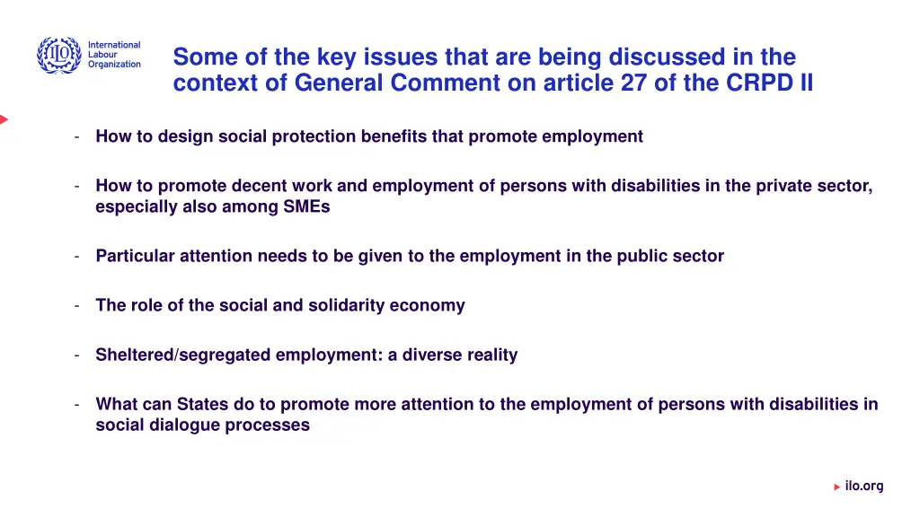 some of the key issues that are being discussed 1