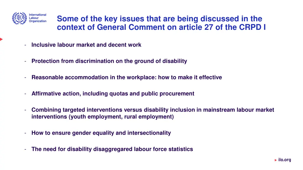 some of the key issues that are being discussed