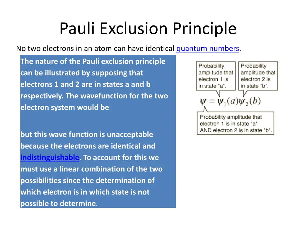 pauli exclusion principle