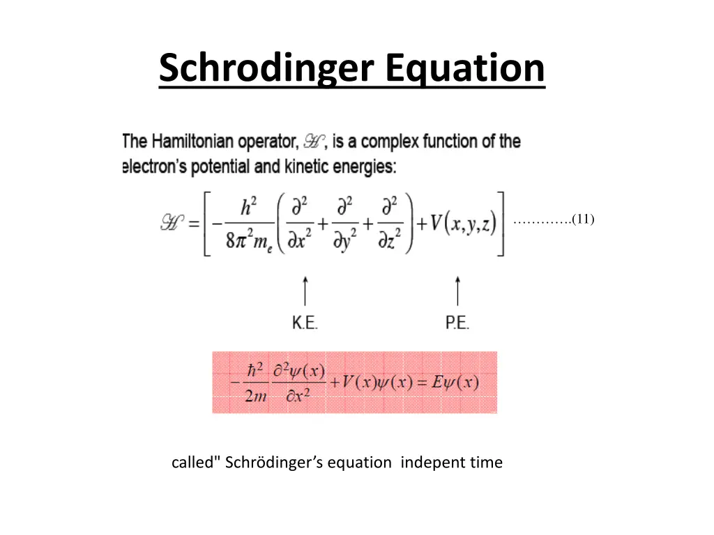 schrodinger equation