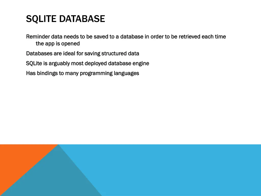 sqlite database