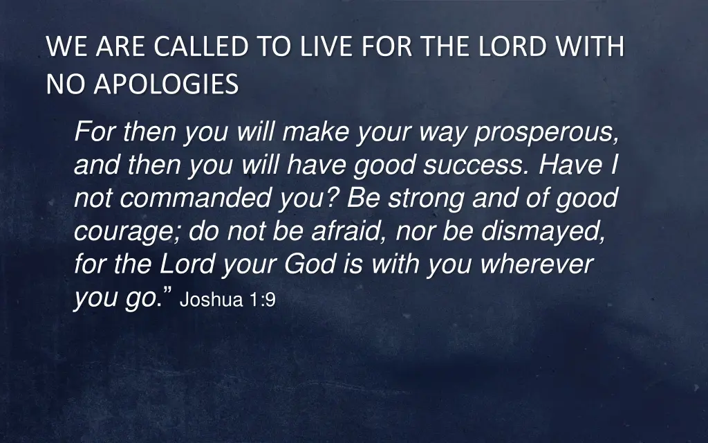 we are called to live for the lord with 2