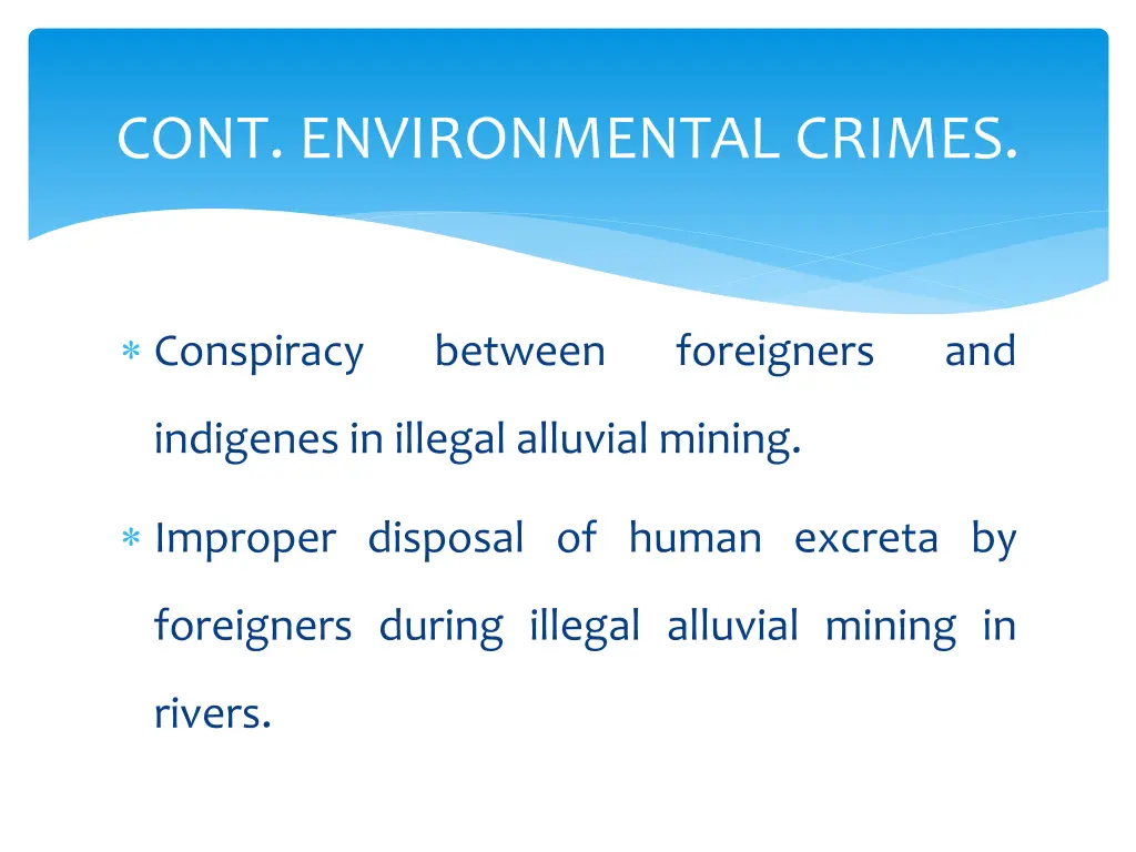 cont environmental crimes