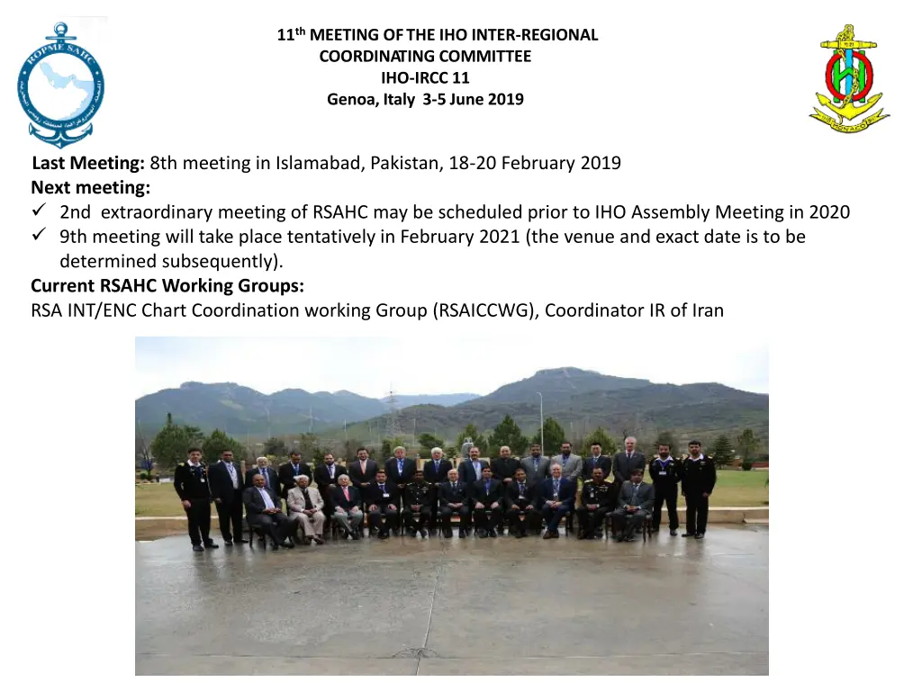 11 th meeting ofthe iho inter regional 2