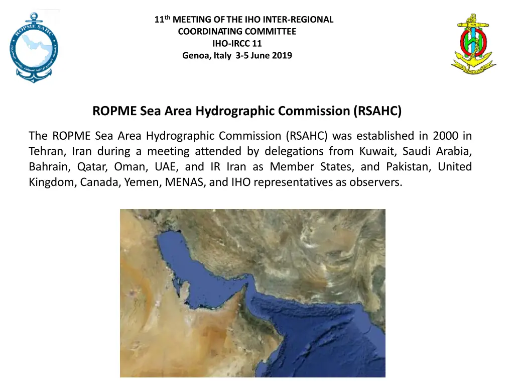 11 th meeting ofthe iho inter regional