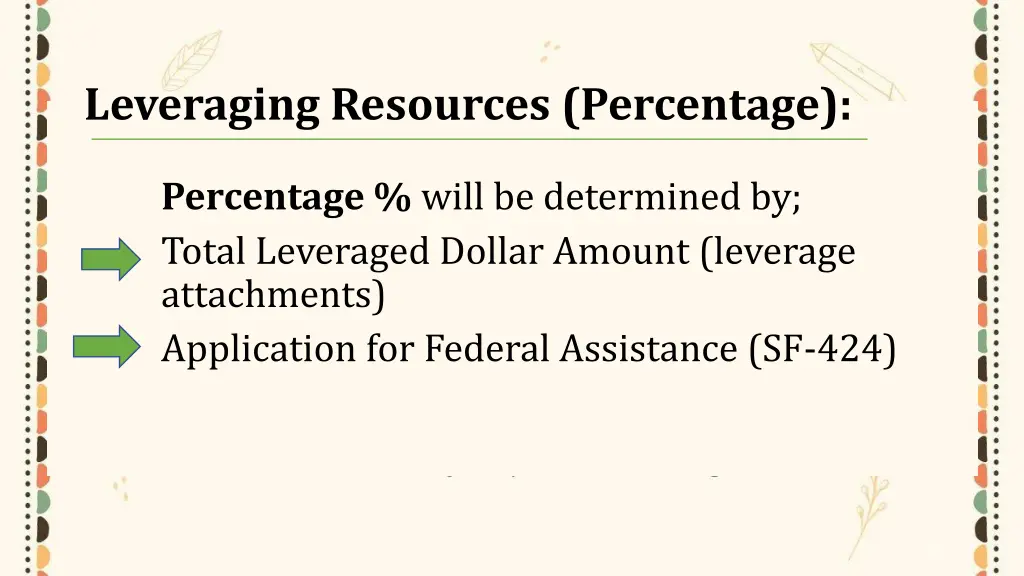 leveraging resources percentage 2