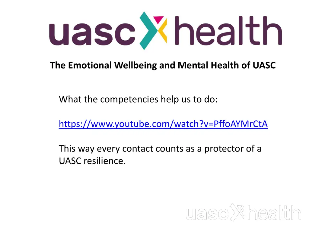 the emotional wellbeing and mental health of uasc 3