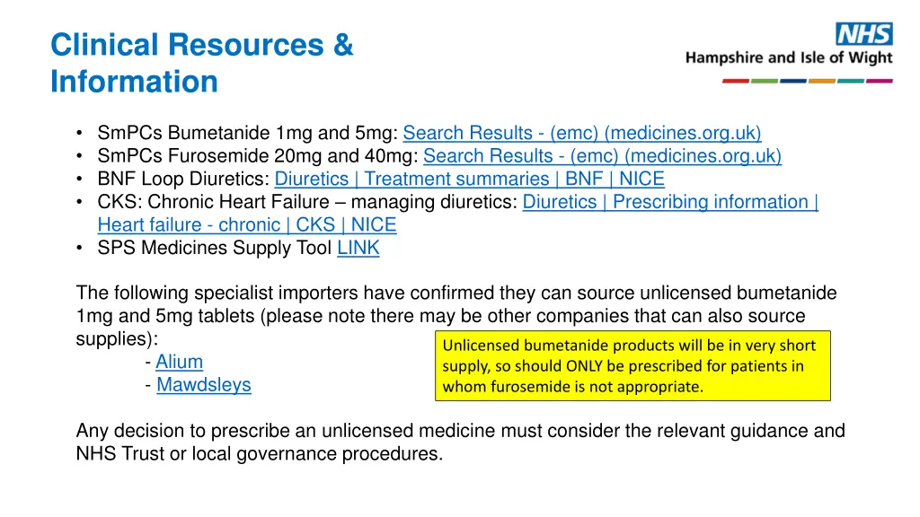 clinical resources information