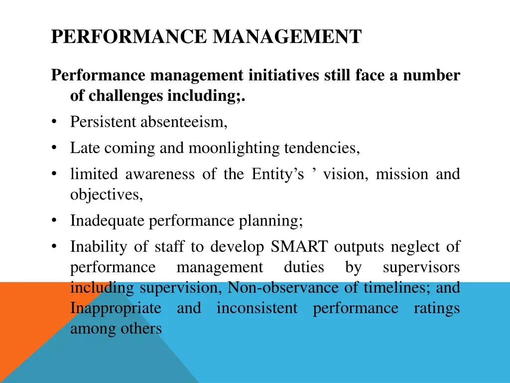 performance management