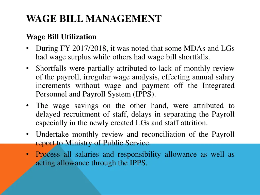 wage bill management