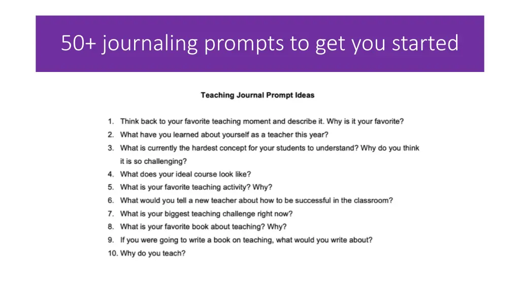 50 journaling prompts to get you started