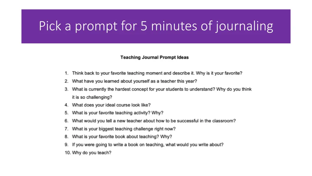 pick a prompt for 5 minutes of journaling