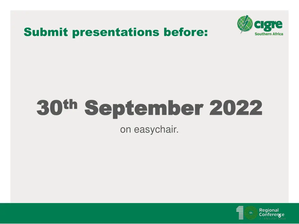 submit presentations before