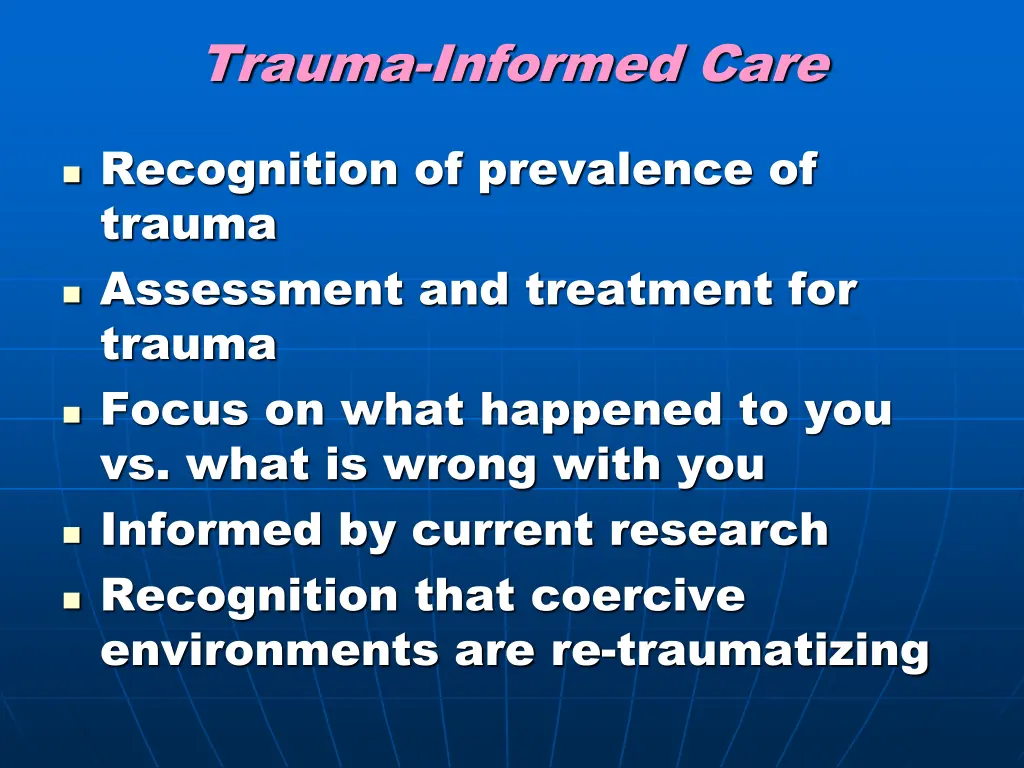 trauma informed care