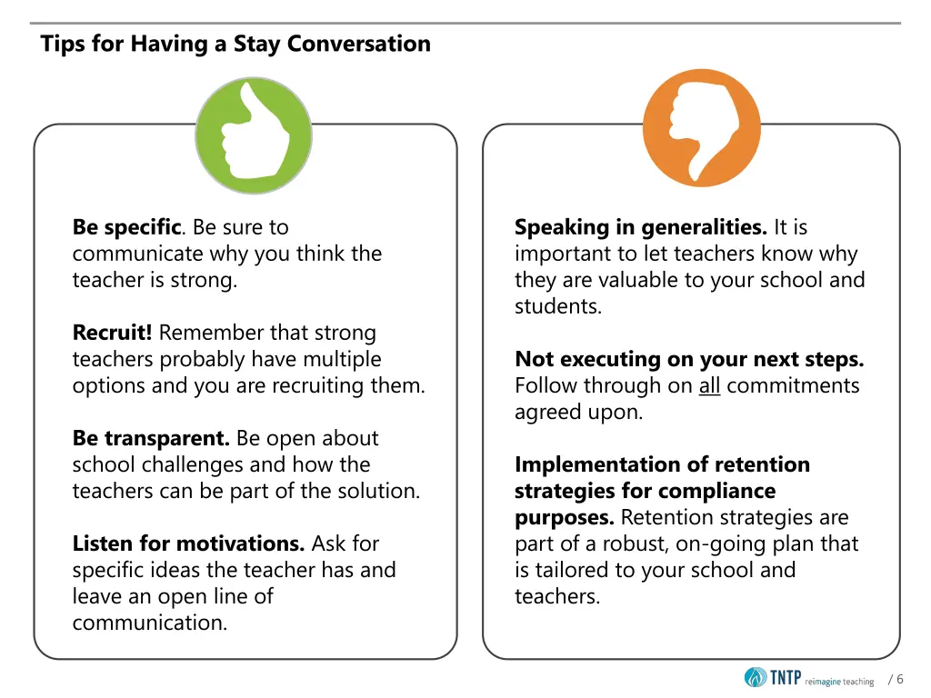 tips for having a stay conversation