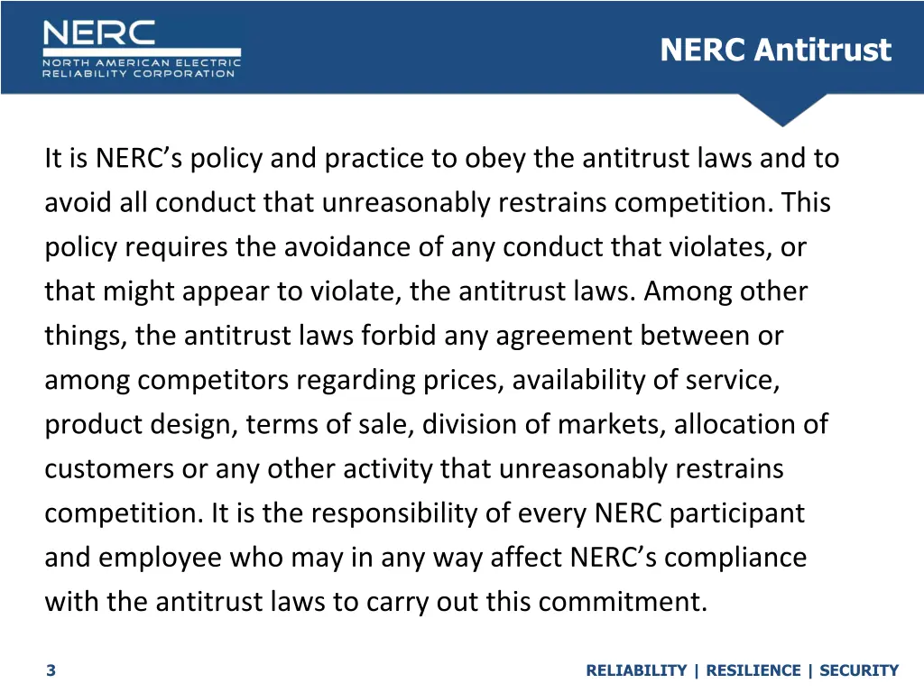 nerc antitrust