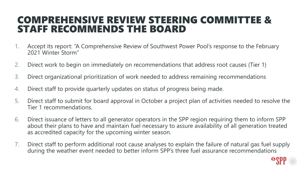 comprehensive review steering committee staff 1