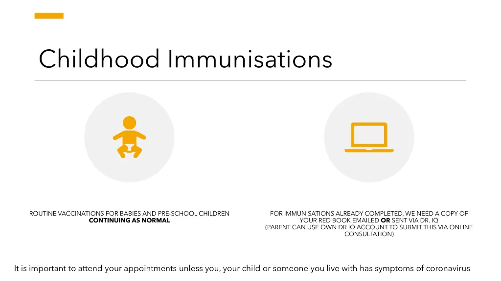 childhood immunisations