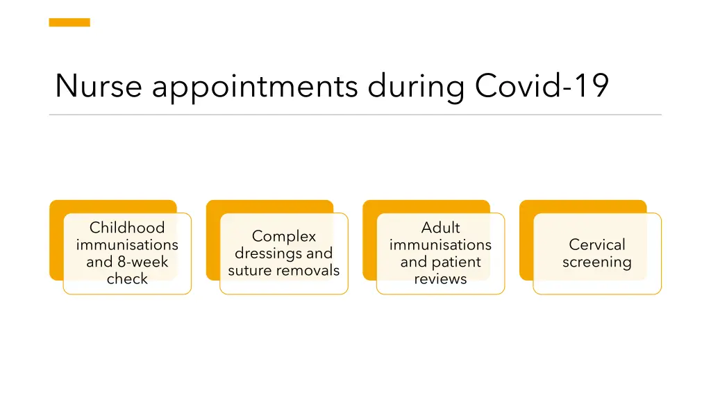 nurse appointments during covid 19