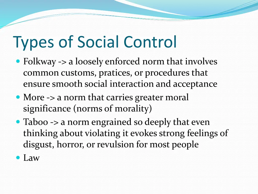 types of social control