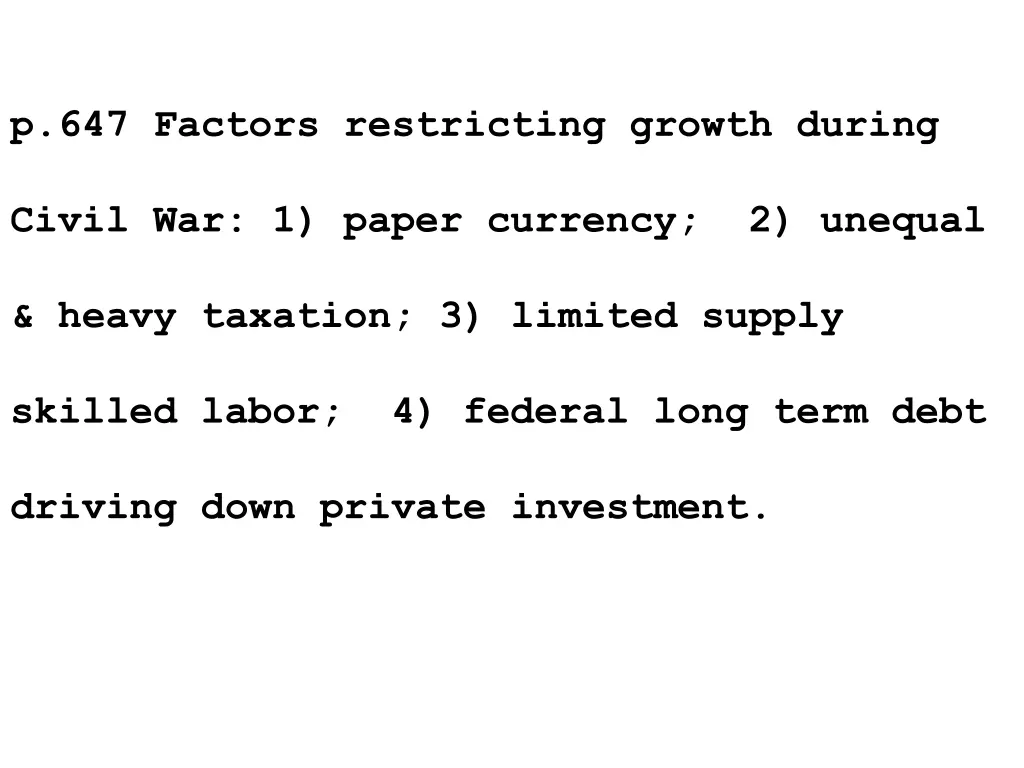 p 647 factors restricting growth during