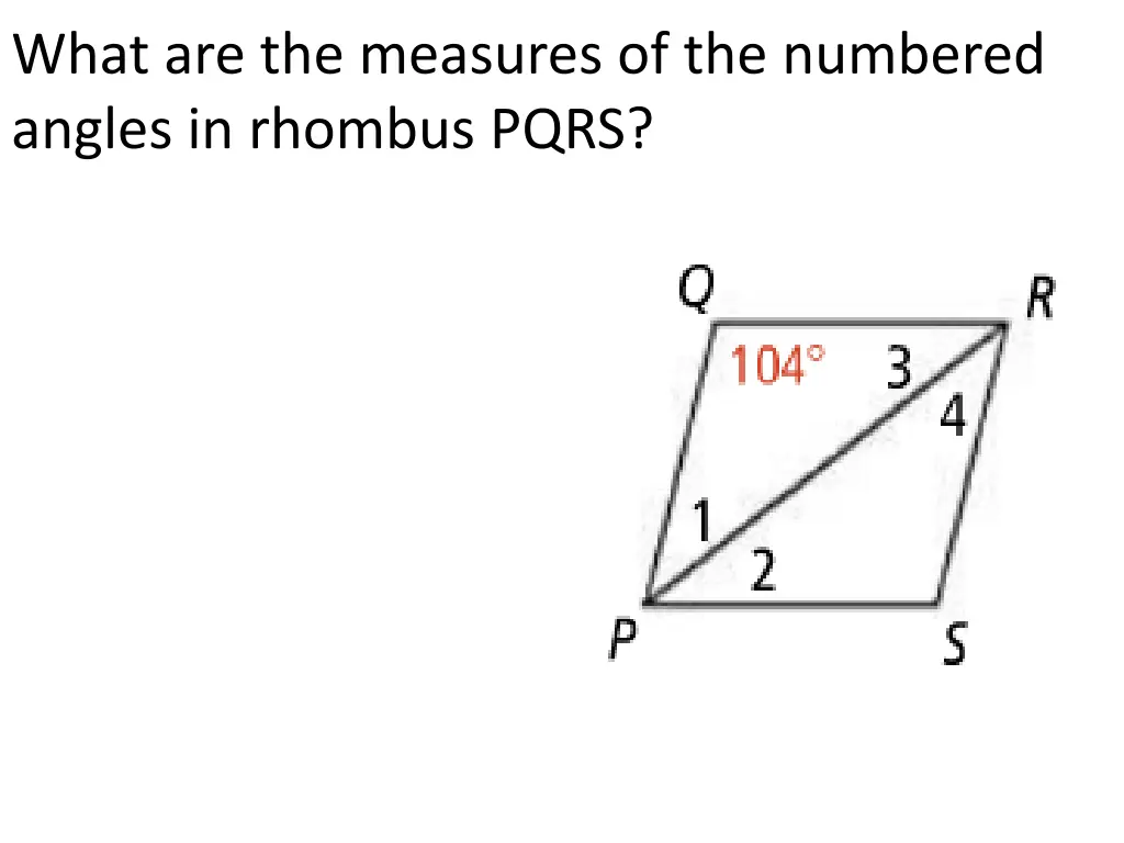 what are the measures of the numbered angles